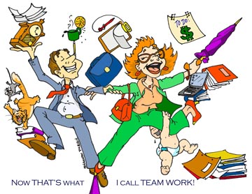 Single cartoon summarizing a group discussion